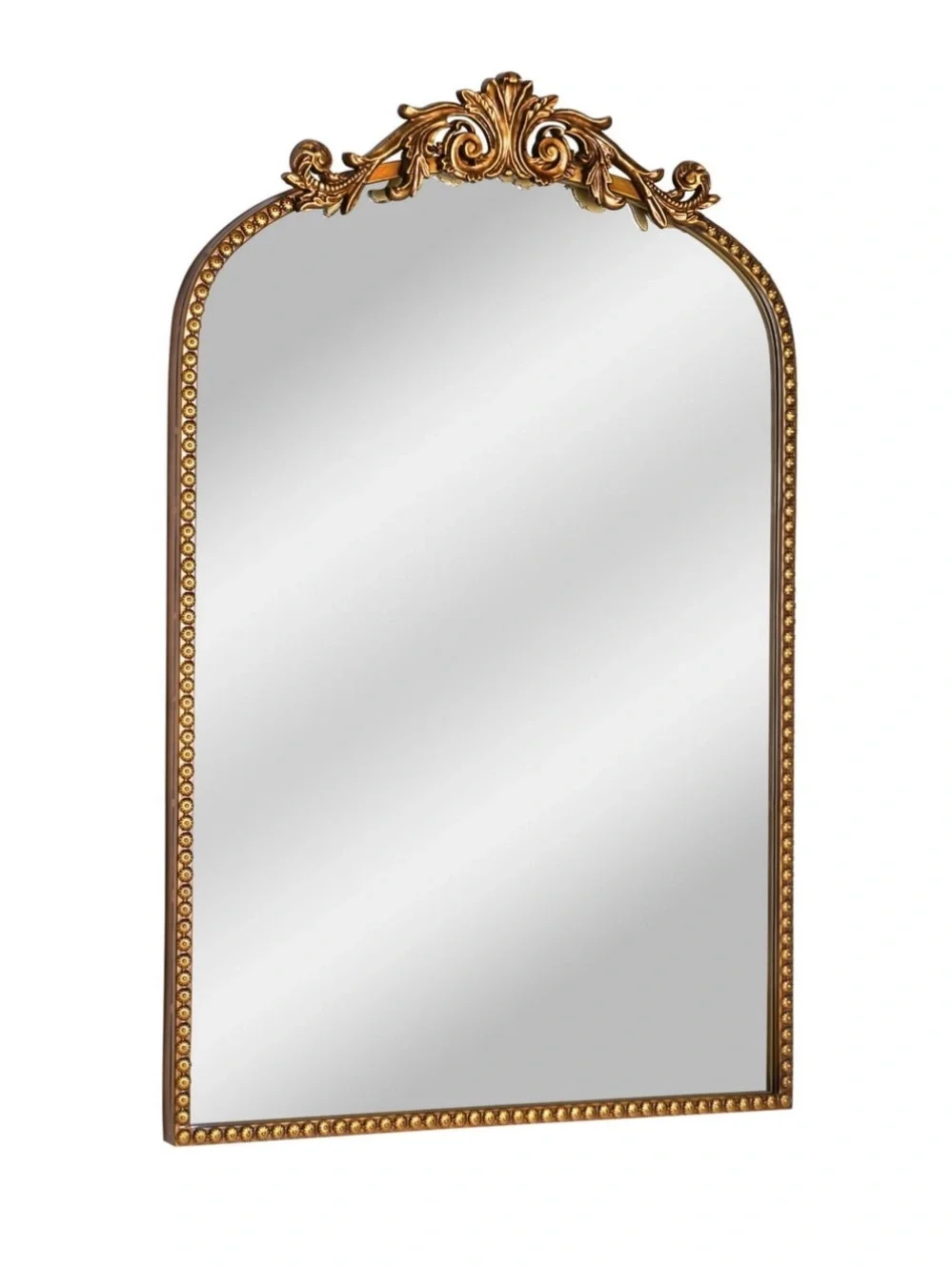Gold Ornate Framed Wedding Welcome Mirror - Personalized White Script